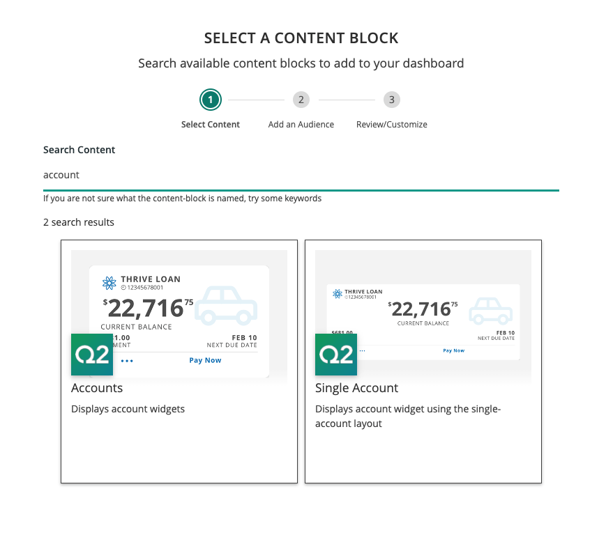 Example of how these images will be presented within the dashboard configuration system.